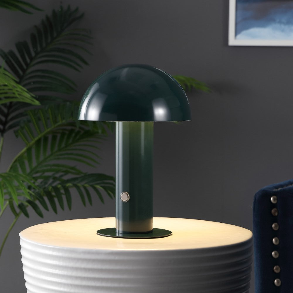 Frasier Contemporary Bohemian Rechargeable/Cordless Iron Integrated LED Mushroom Table Lamp