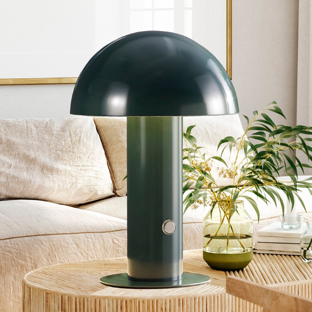 Frasier Contemporary Bohemian Rechargeable/Cordless Iron Integrated LED Mushroom Table Lamp
