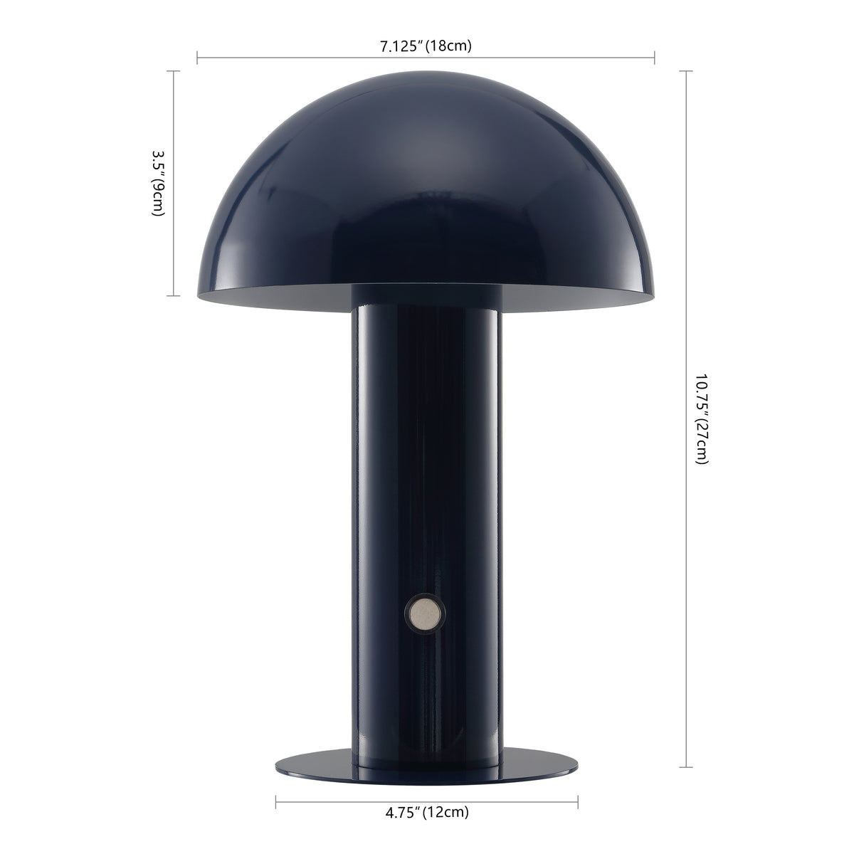 Frasier Contemporary Bohemian Rechargeable/Cordless Iron Integrated LED Mushroom Table Lamp