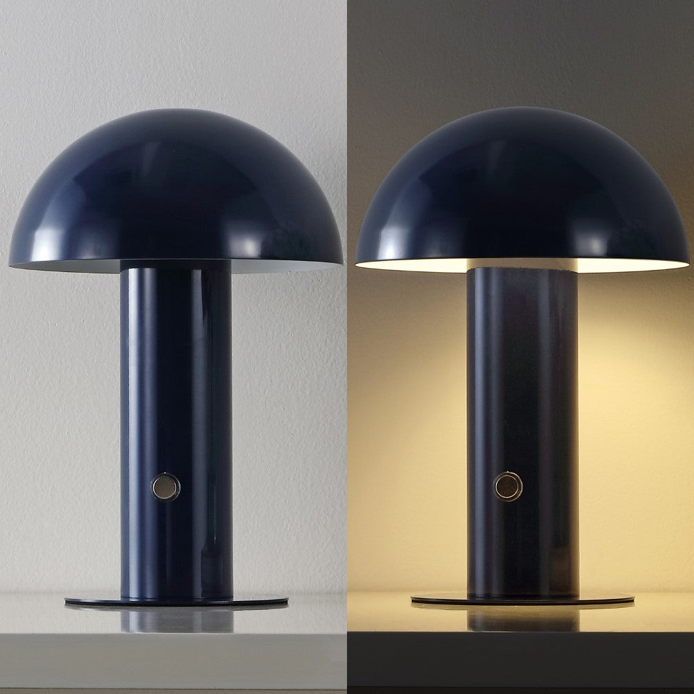 Frasier Contemporary Bohemian Rechargeable/Cordless Iron Integrated LED Mushroom Table Lamp
