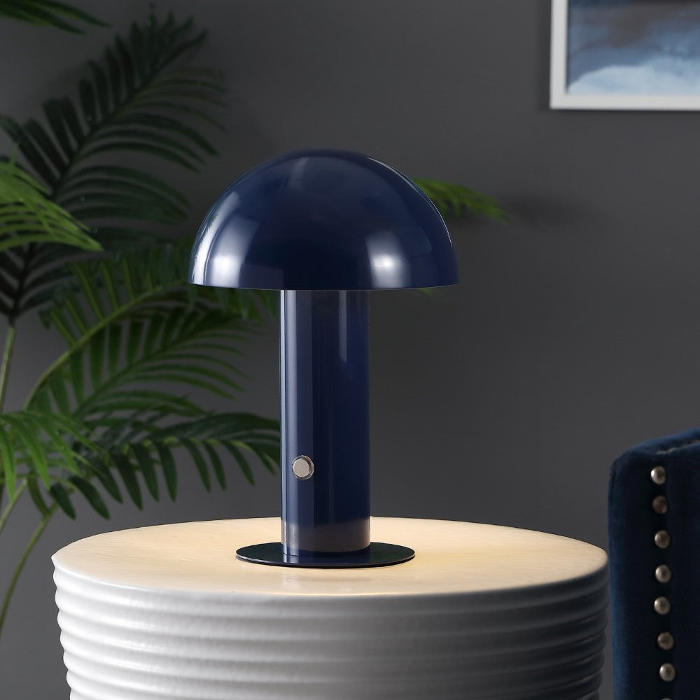 Frasier Contemporary Bohemian Rechargeable/Cordless Iron Integrated LED Mushroom Table Lamp