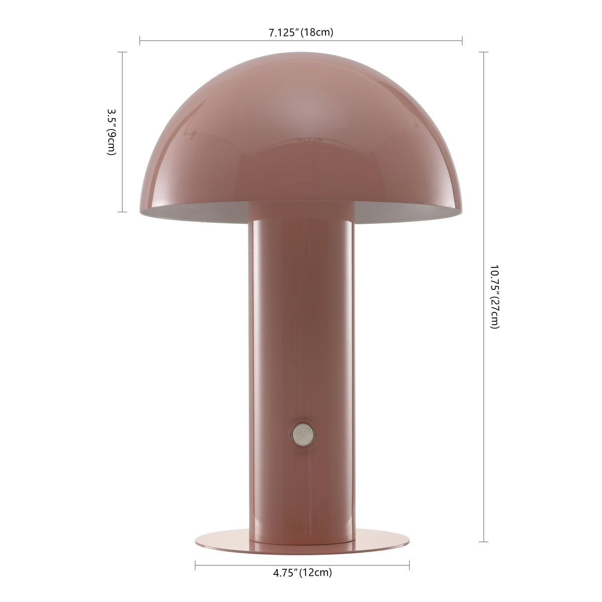Frasier Contemporary Bohemian Rechargeable/Cordless Iron Integrated LED Mushroom Table Lamp