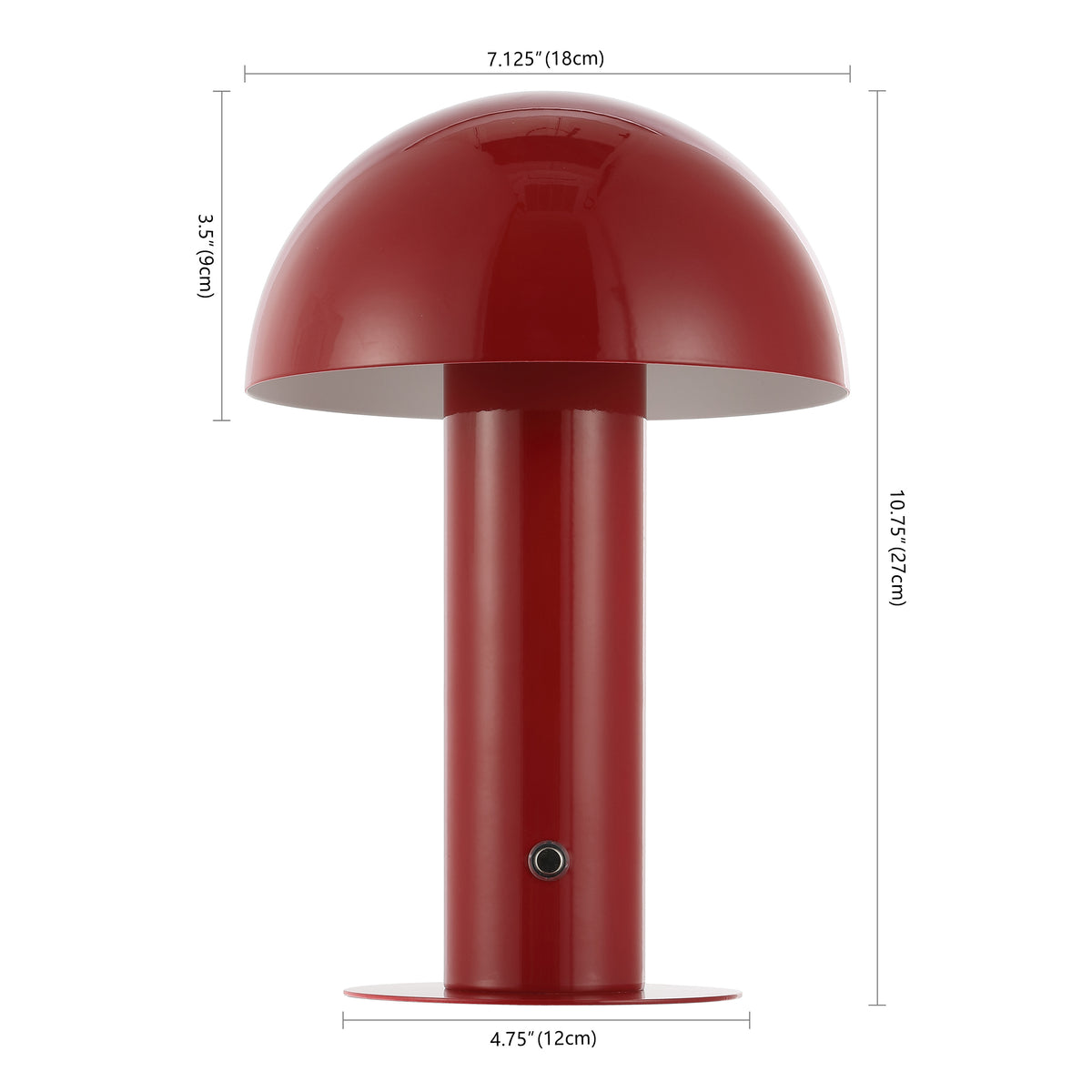 Frasier Contemporary Bohemian Rechargeable/Cordless Iron Integrated LED Mushroom Table Lamp