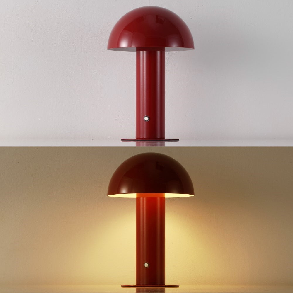 Frasier Contemporary Bohemian Rechargeable/Cordless Iron Integrated LED Mushroom Table Lamp