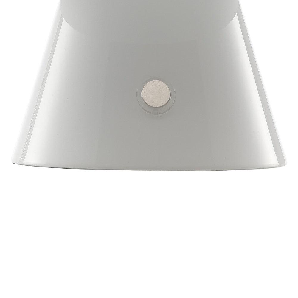 Porcini Contemporary Bohemian Rechargeable/Cordless Iron Integrated LED Mushroom Table Lamp