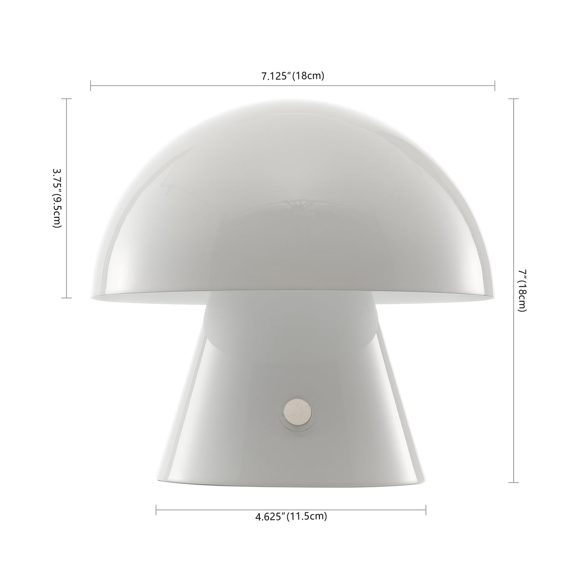 Porcini Contemporary Bohemian Rechargeable/Cordless Iron Integrated LED Mushroom Table Lamp