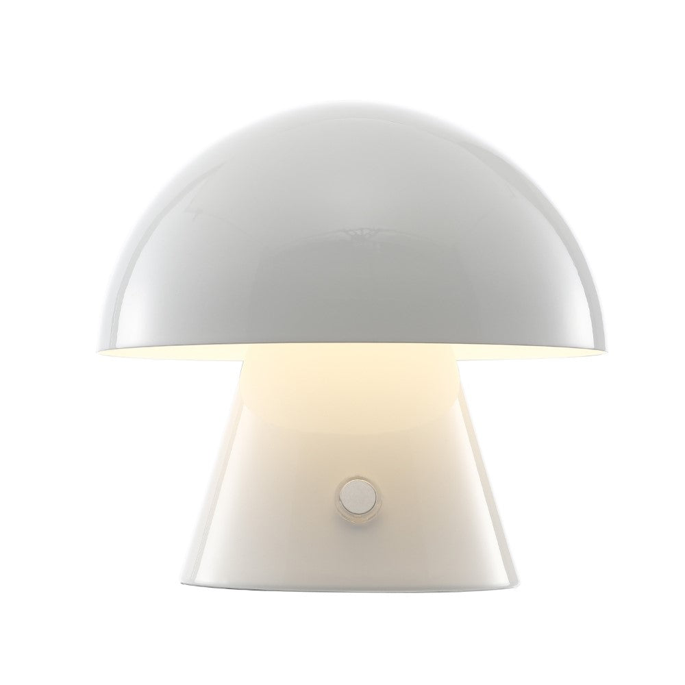 Porcini Contemporary Bohemian Rechargeable/Cordless Iron Integrated LED Mushroom Table Lamp