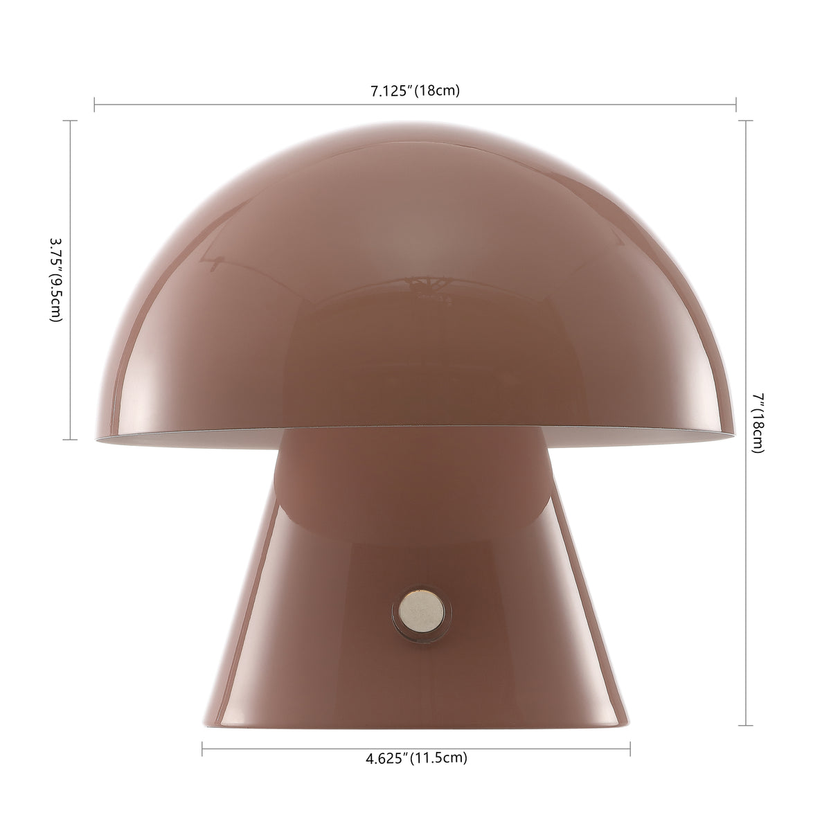 Porcini Contemporary Bohemian Rechargeable/Cordless Iron Integrated LED Mushroom Table Lamp