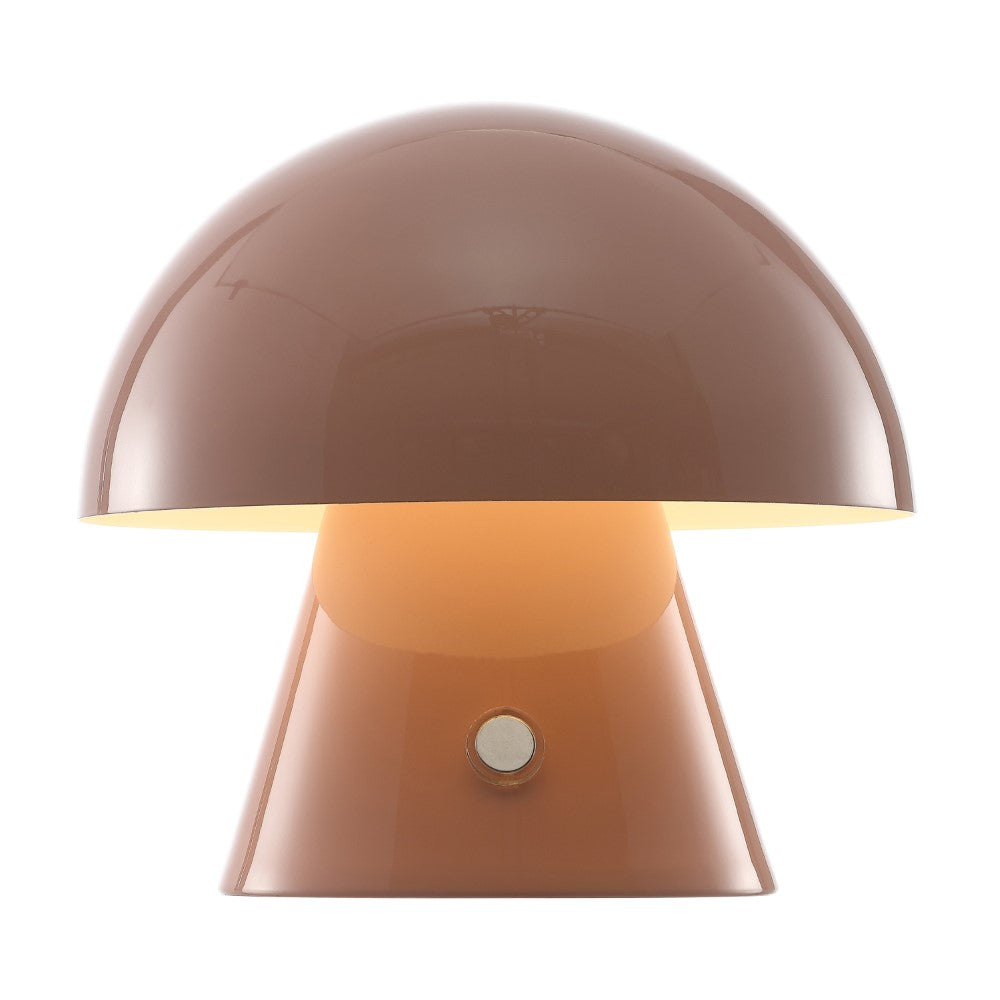 Porcini Contemporary Bohemian Rechargeable/Cordless Iron Integrated LED Mushroom Table Lamp