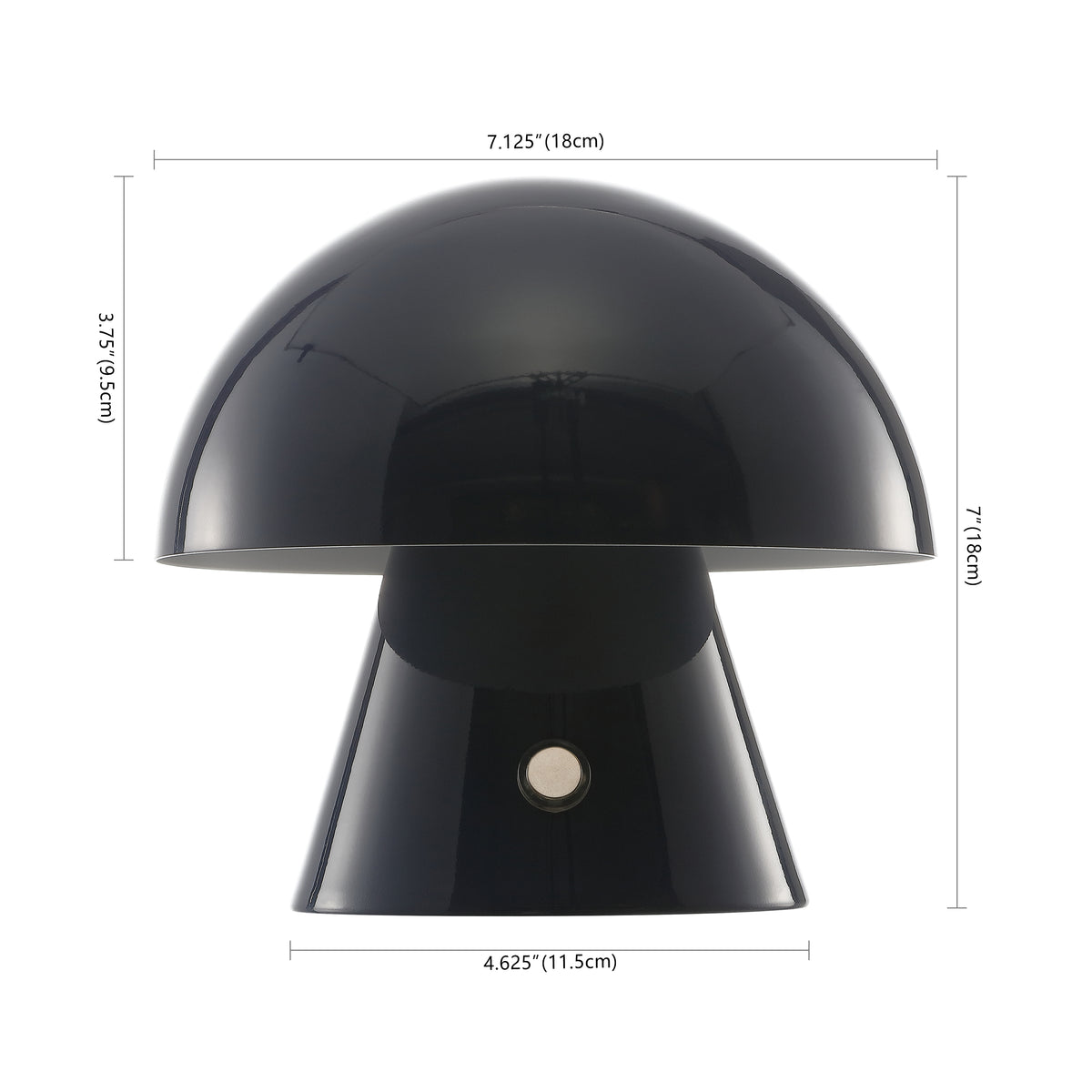 Porcini Contemporary Bohemian Rechargeable/Cordless Iron Integrated LED Mushroom Table Lamp