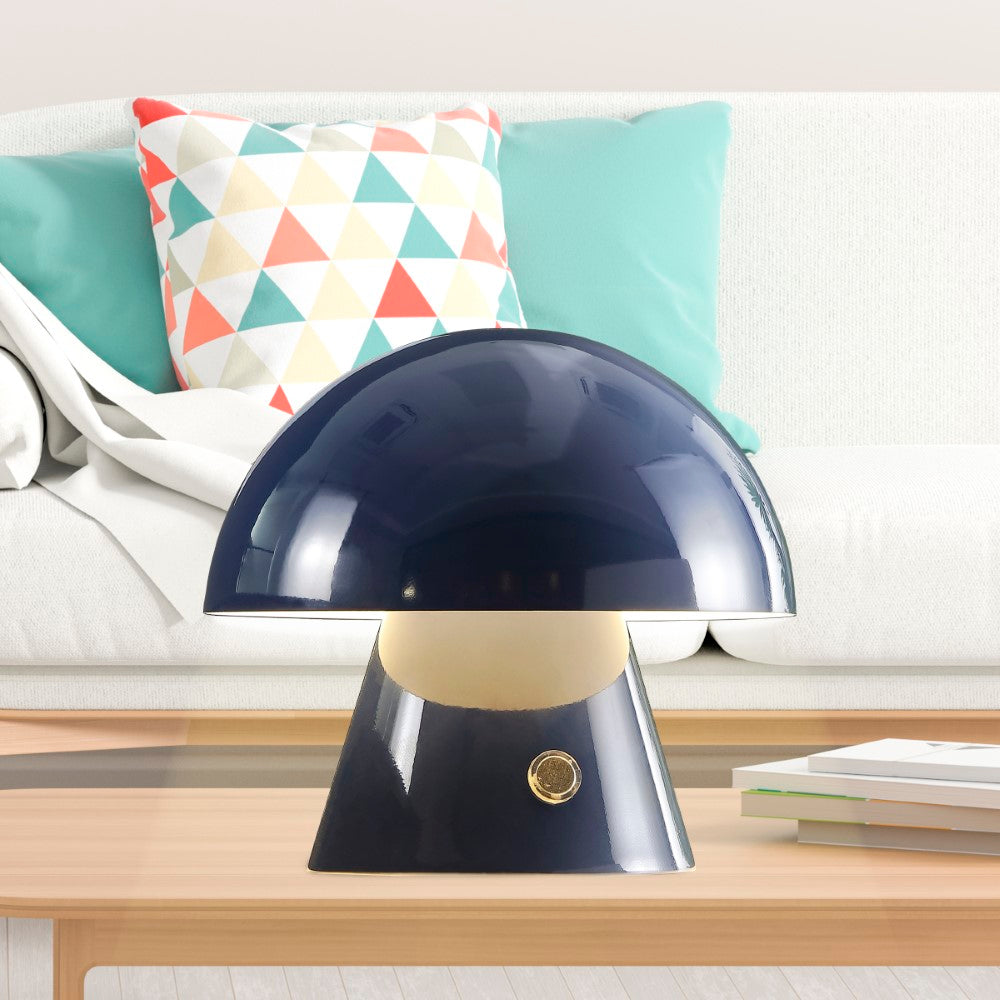 Porcini Contemporary Bohemian Rechargeable/Cordless Iron Integrated LED Mushroom Table Lamp
