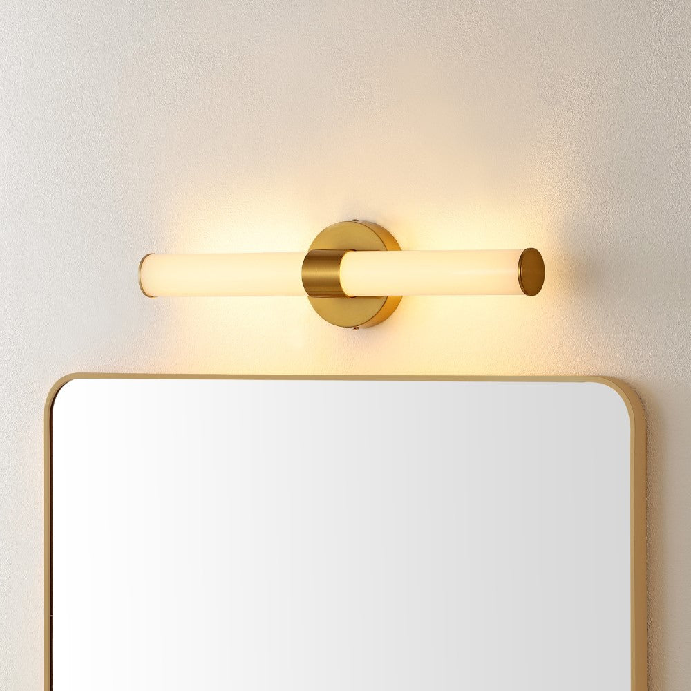 Chrome Industrial Mid-Century Iron Integrated LED Vanity Light