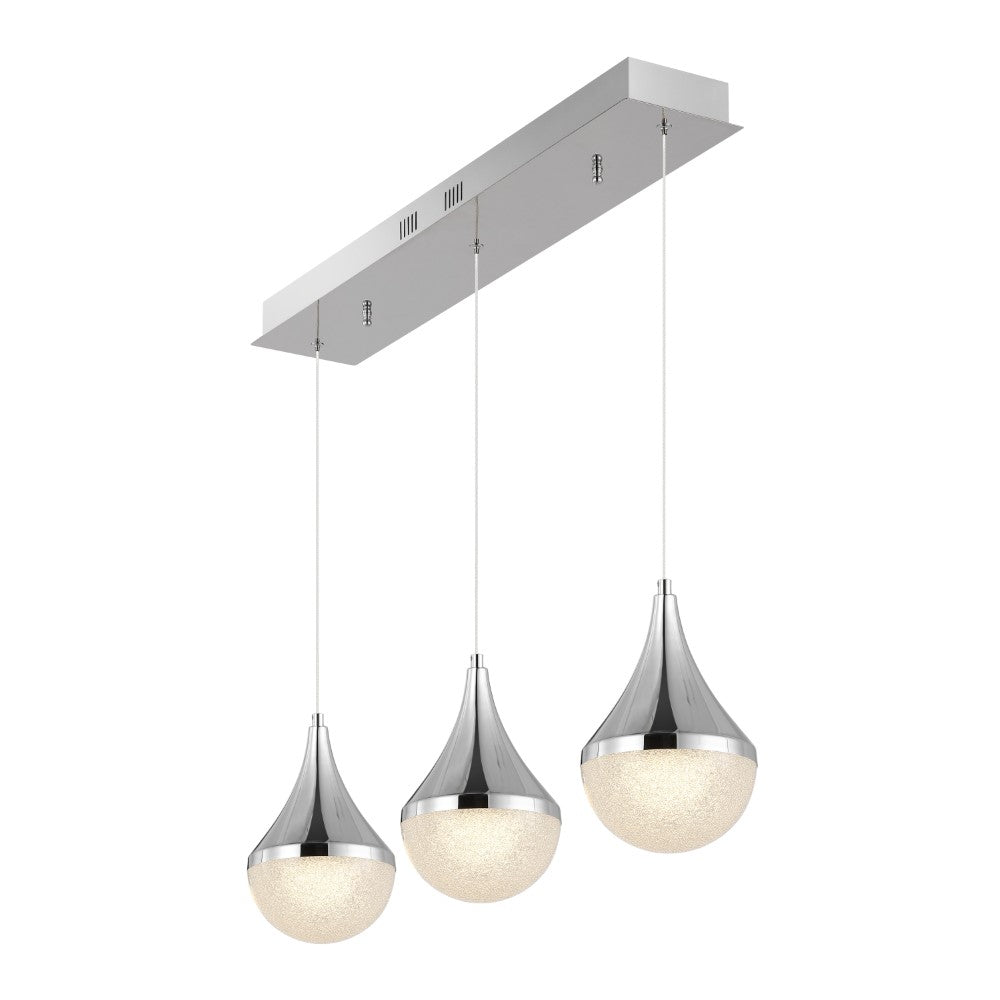 Ralph Teardrop Modern Mid-Century Iron/Acrylic Integrated Linear LED Pendant
