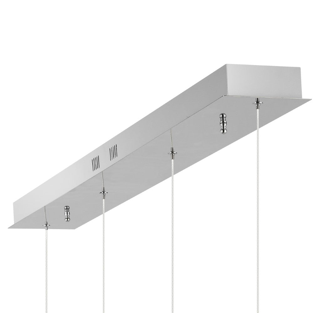 Ralph Teardrop Modern Mid-Century Iron/Acrylic Integrated Linear LED Pendant