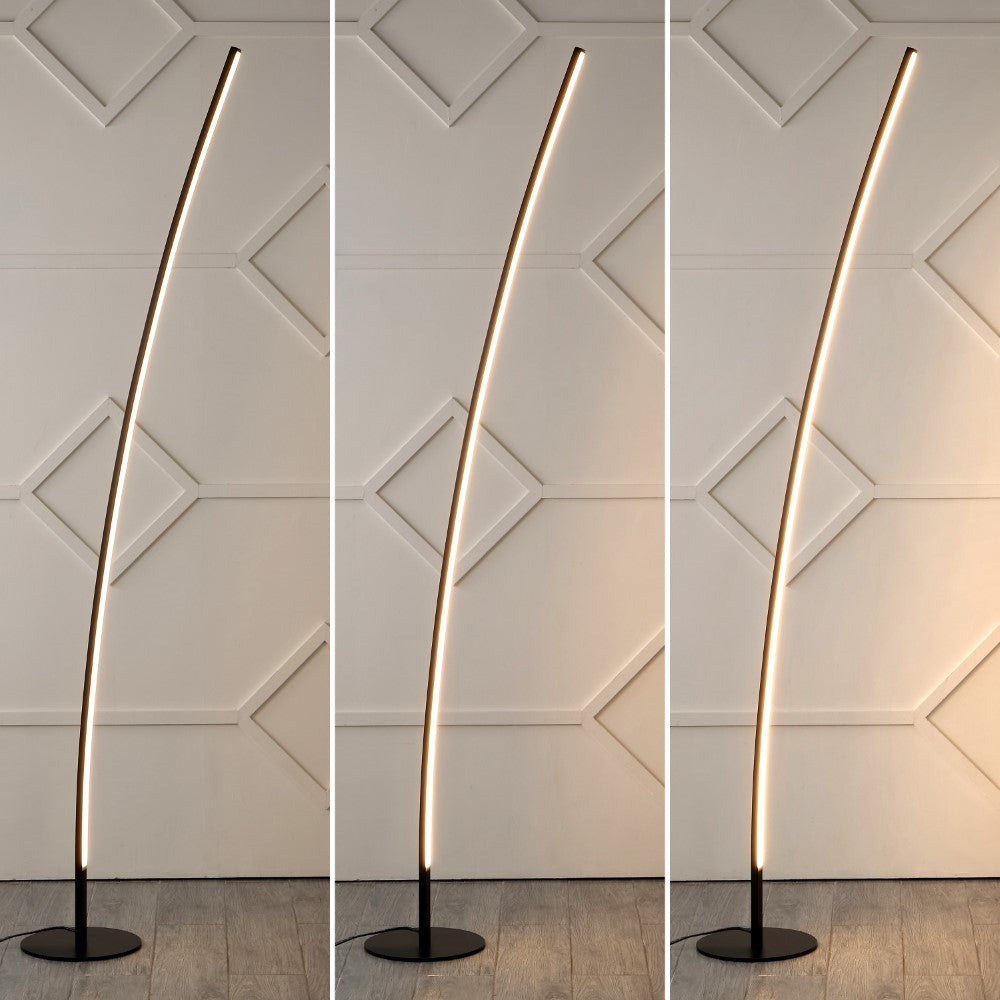 Halden 71" Modern Contemporary Aluminum/Iron Arc Integrated LED Floor Lamp