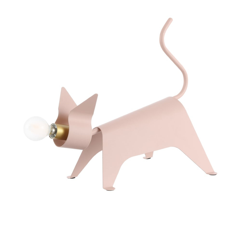 Konsep 11.75" Modern Industrial Iron Feline LED Kids' Lamp