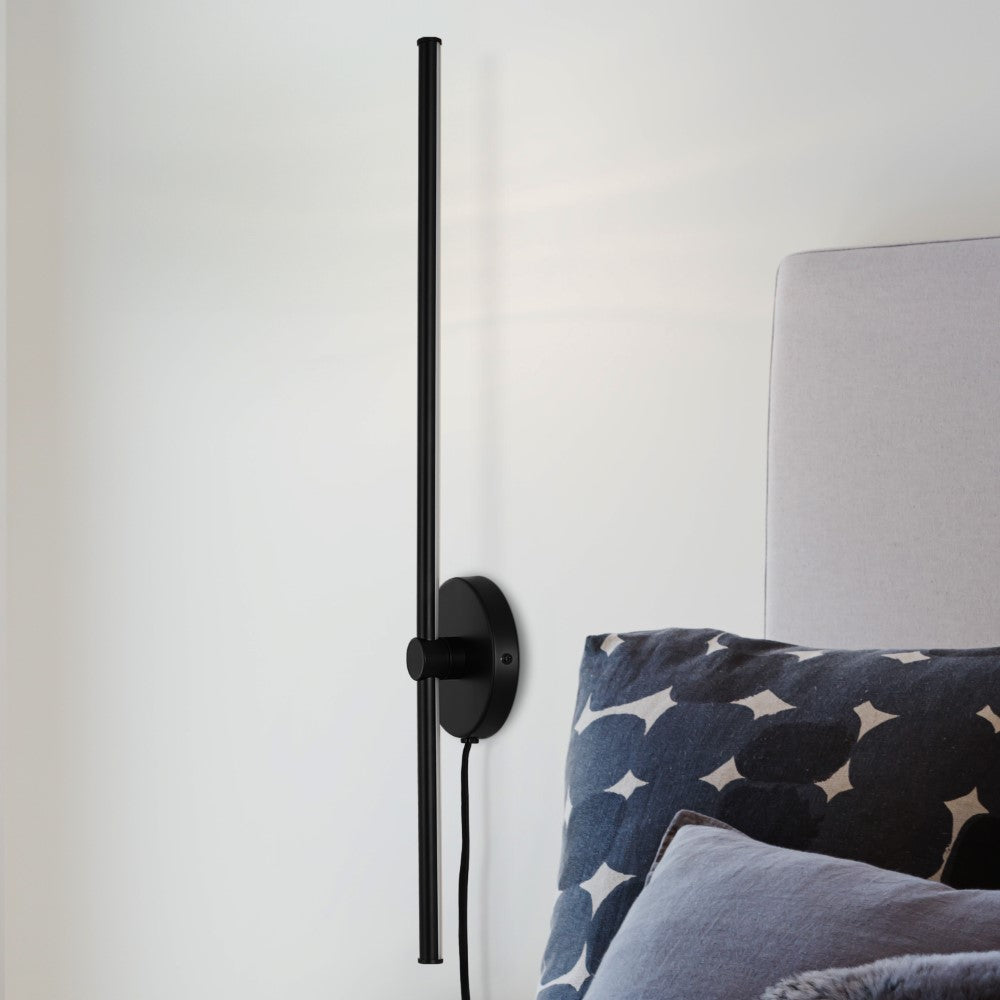 Hinkley 27.25" Modern Minimalist Iron Adjustable Bar Integrated LED Plug-In Sconce