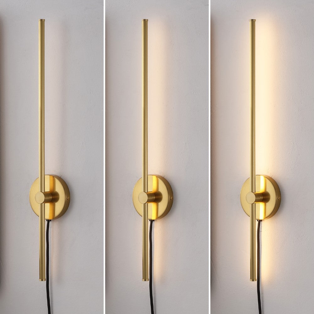 Hinkley 27.25" Modern Minimalist Iron Adjustable Bar Integrated LED Plug-In Sconce