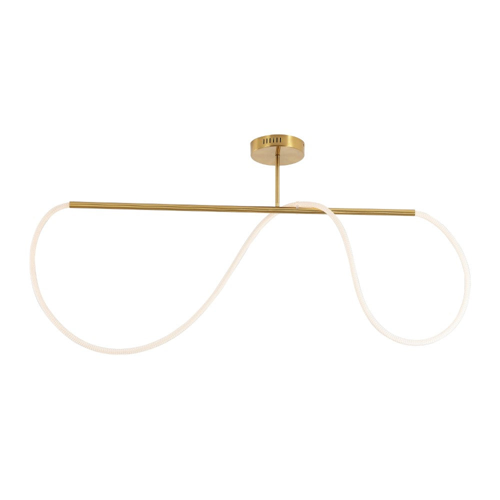 Nagla Contemporary Minimalist 360 Adjustable Silicone Neon Rope Dimmable Linear Integrated LED Flush Mount