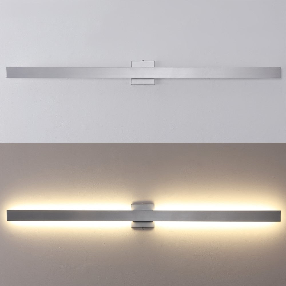 Junipe 49.5" Modern Minimalist Indoor/Outdoor Metal 350-Degree Rotate Dimmable Integrated Linear LED Wall Sconce