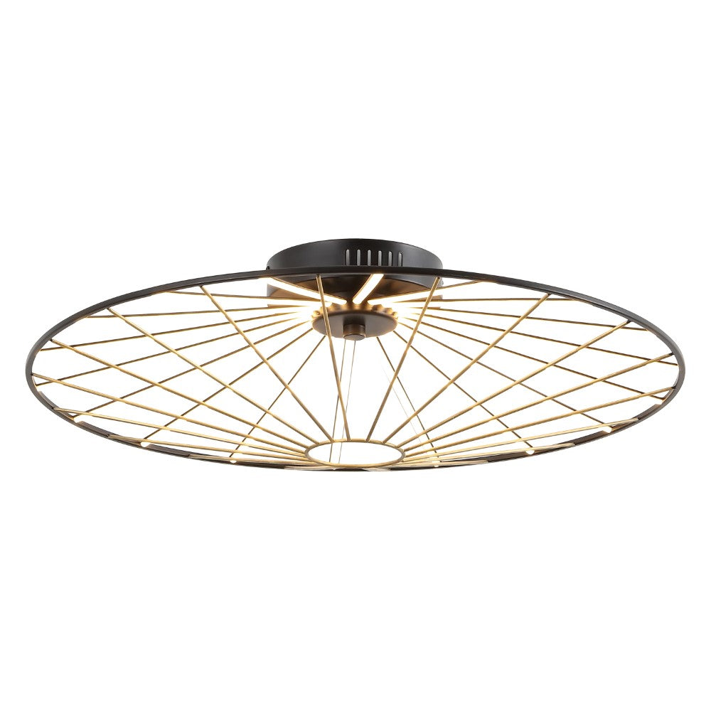 Anders 23.25" Contemporary Scandinavian Dimmable Stripe UFO Integrated LED Flush Mount