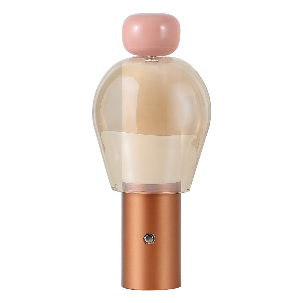 Vernis 10.75" Modern Glam Candle-Style Rechargeable/Cordless Dimmable Integrated LED Table Lamp with Touch Sensor