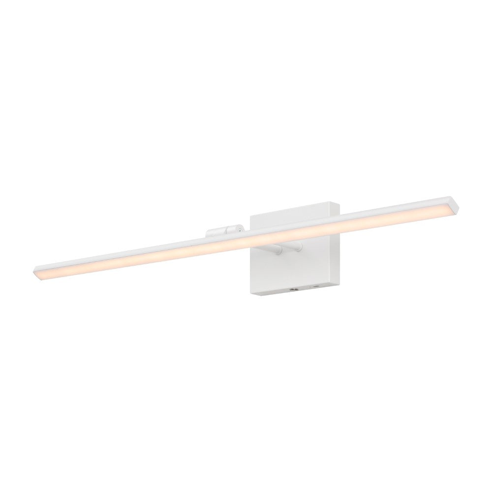 Wren 28" Modern Minimalist Swivel Integrated Dimmable LED Rechargeable Picture Light with Touch Sensor