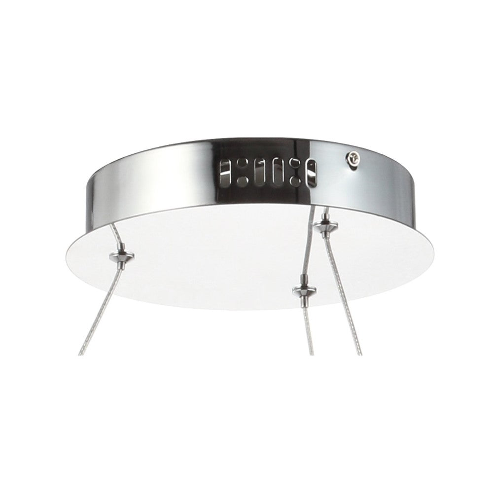 Ryan 24.7" Round Integrated LED Crystal/Metal Pendant
