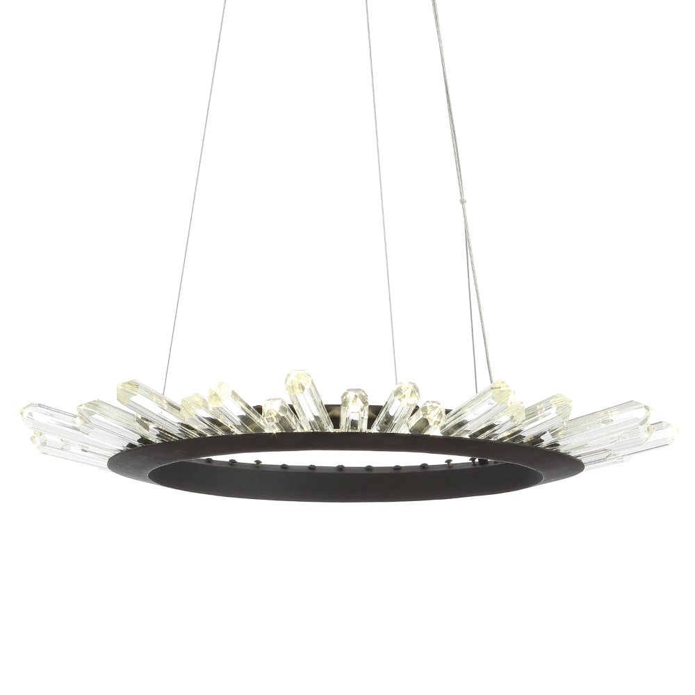Meuse 24" Adjustable Integrated LED Modern Crystal Pendant
