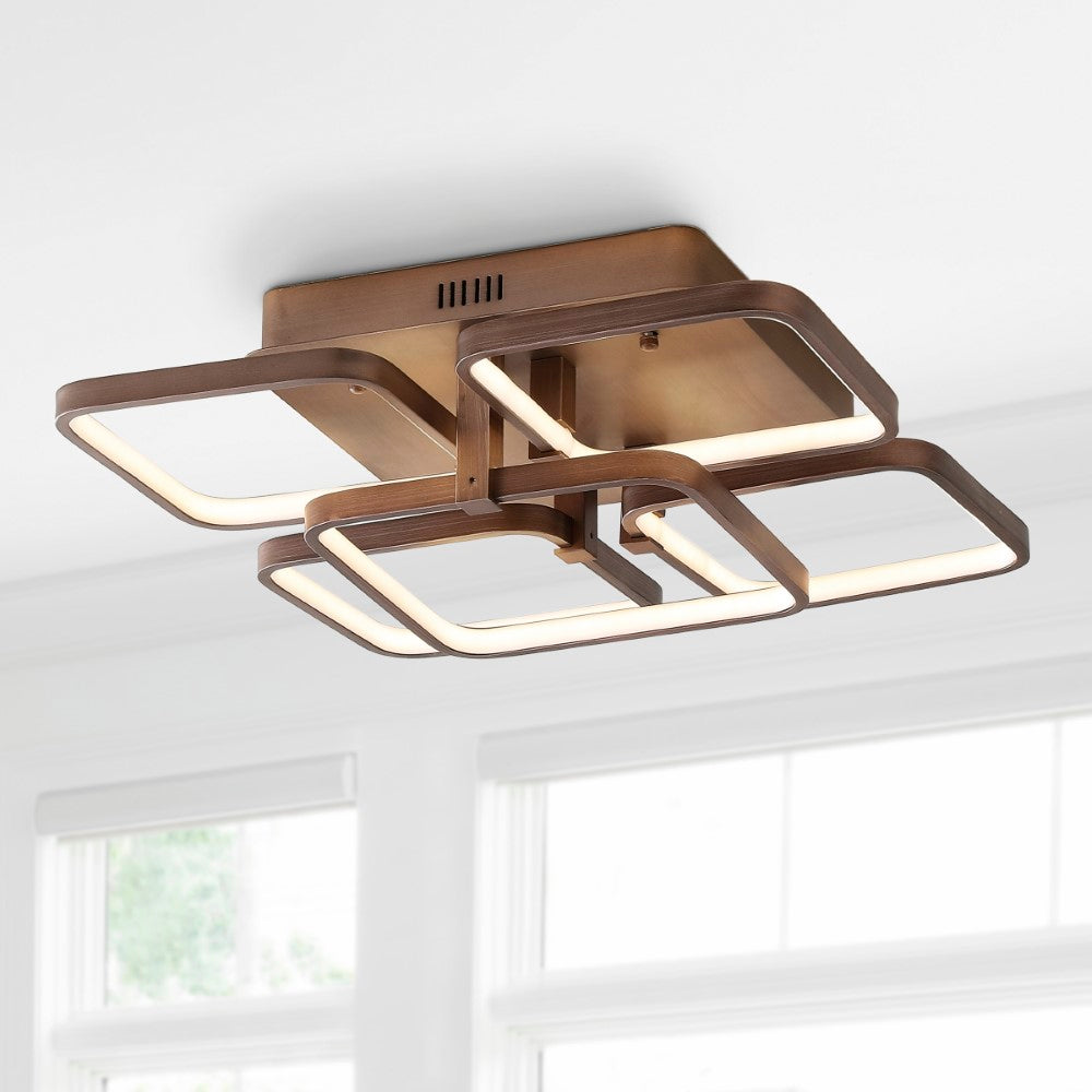 Ebro 17.5" Integrated LED Metal Flush Mount Ceiling Light