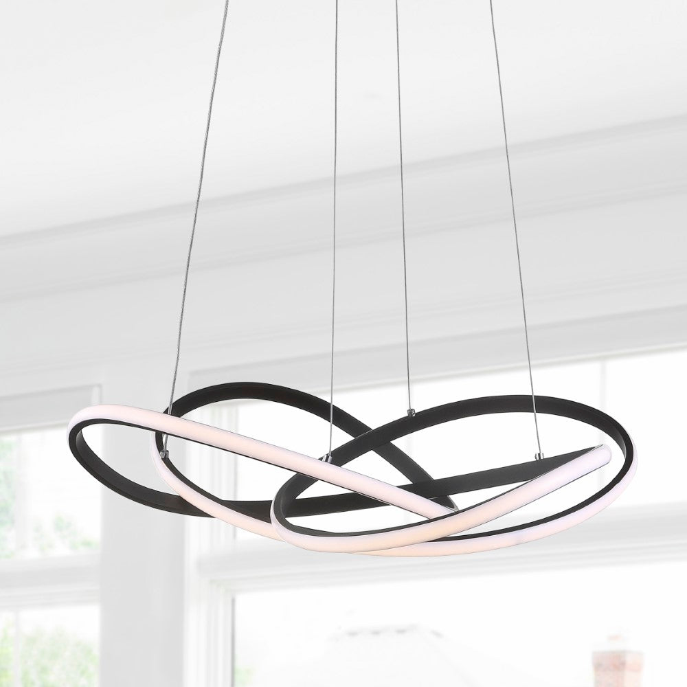 Angel 25" Abstract Integrated LED Metal Adjustable Pendant