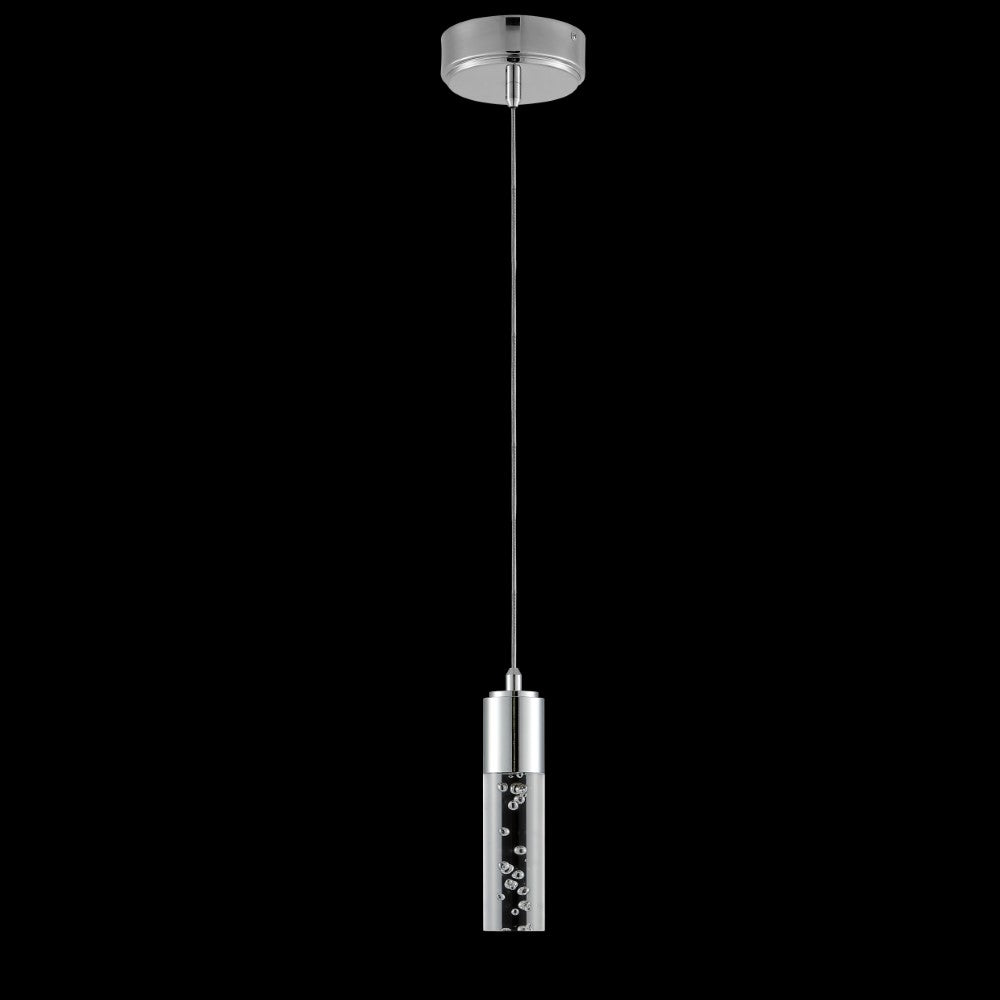Hubbard 4.75" Bubble Acrylic/Iron Modern Minimalist Integrated LED Pendant