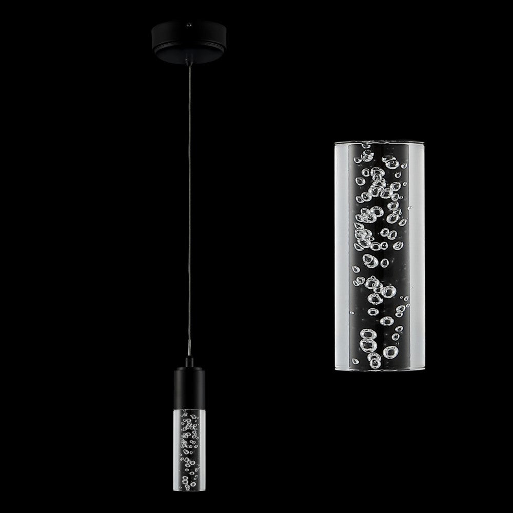 Hubbard 4.75" Bubble Acrylic/Iron Modern Minimalist Integrated LED Pendant