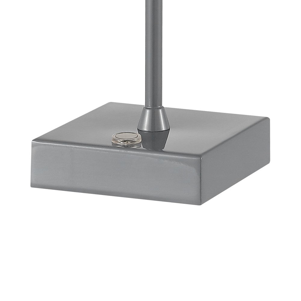 Ariston Modern Industrial Rechargeable/Cordless Iron/Acrylic Integrated LED Table Lamp with Ribbed Shade