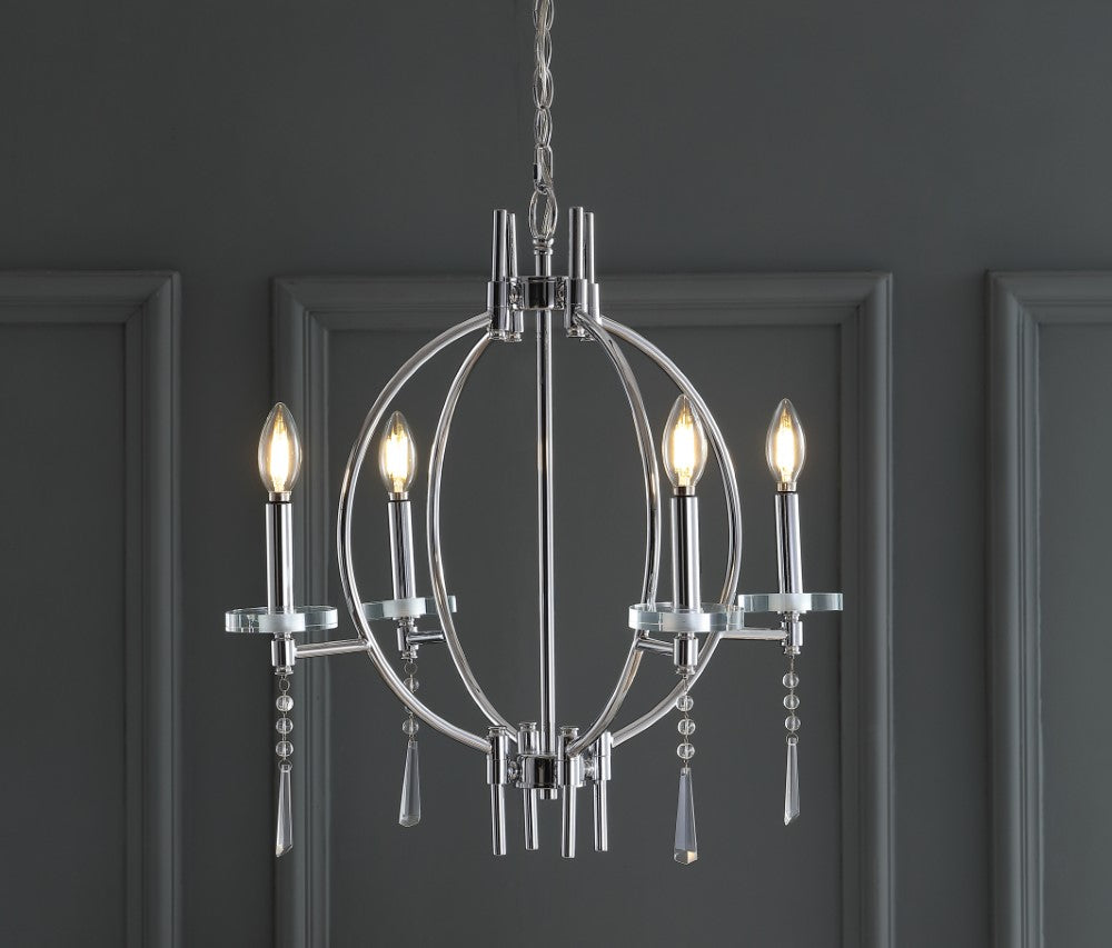 Gatlin 23" Crystal/Metal LED Chandelier
