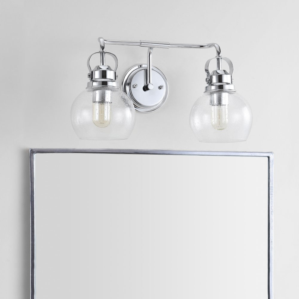 Winston Metal/ Bubbled Glass Vanity Light