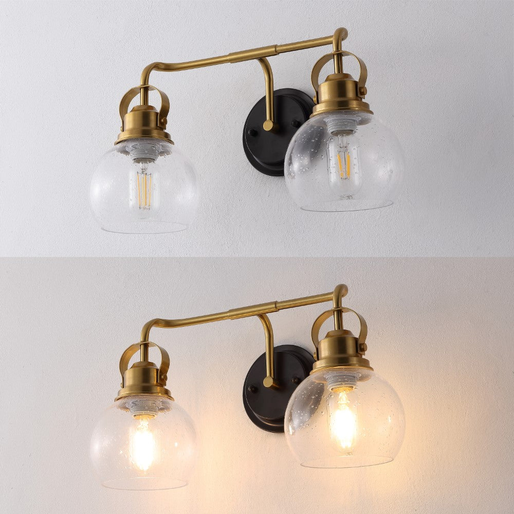 Winston Metal/ Bubbled Glass Vanity Light