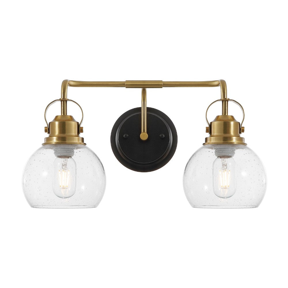 Winston Metal/ Bubbled Glass Vanity Light