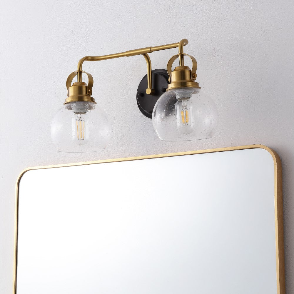 Winston Metal/ Bubbled Glass Vanity Light