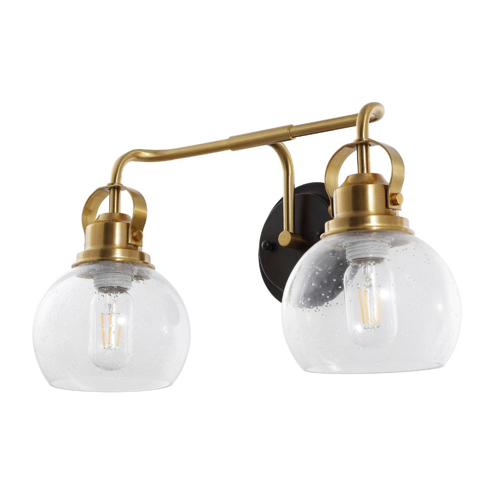 Winston Metal/ Bubbled Glass Vanity Light