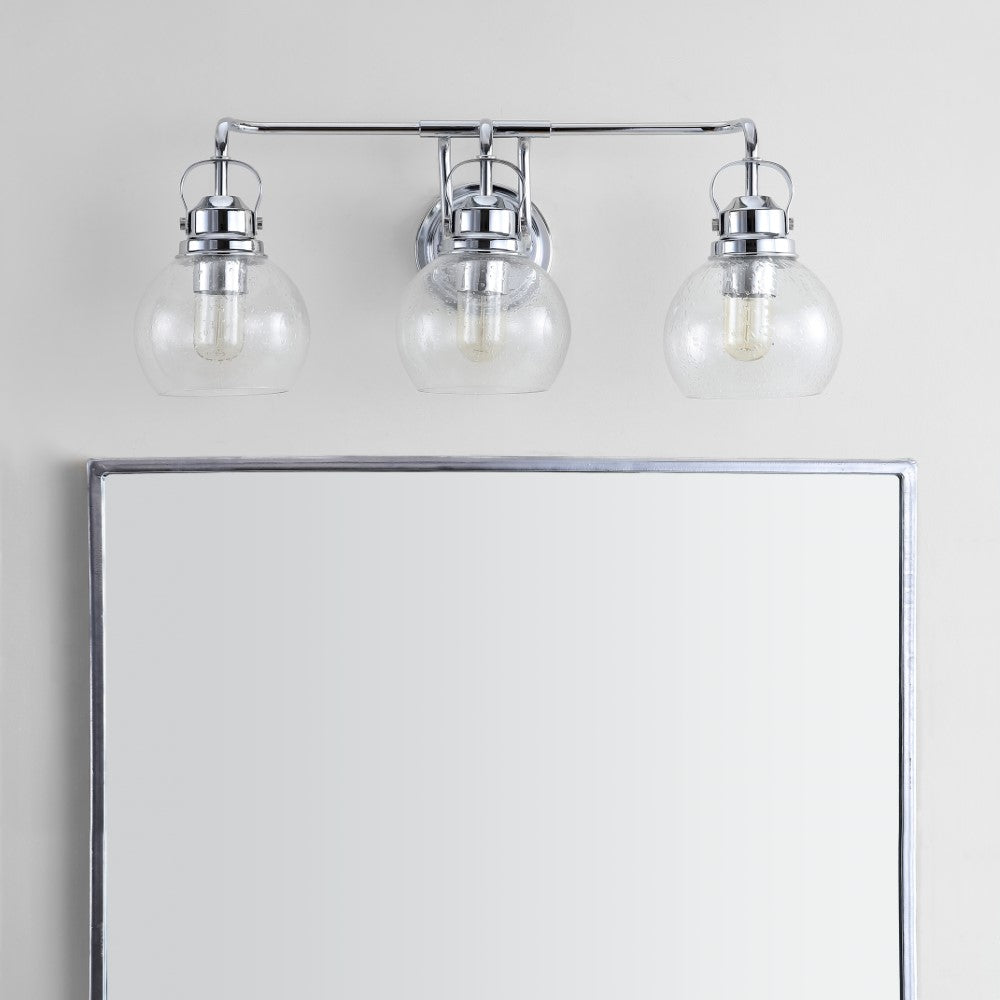 Winston Metal/ Bubbled Glass Vanity Light