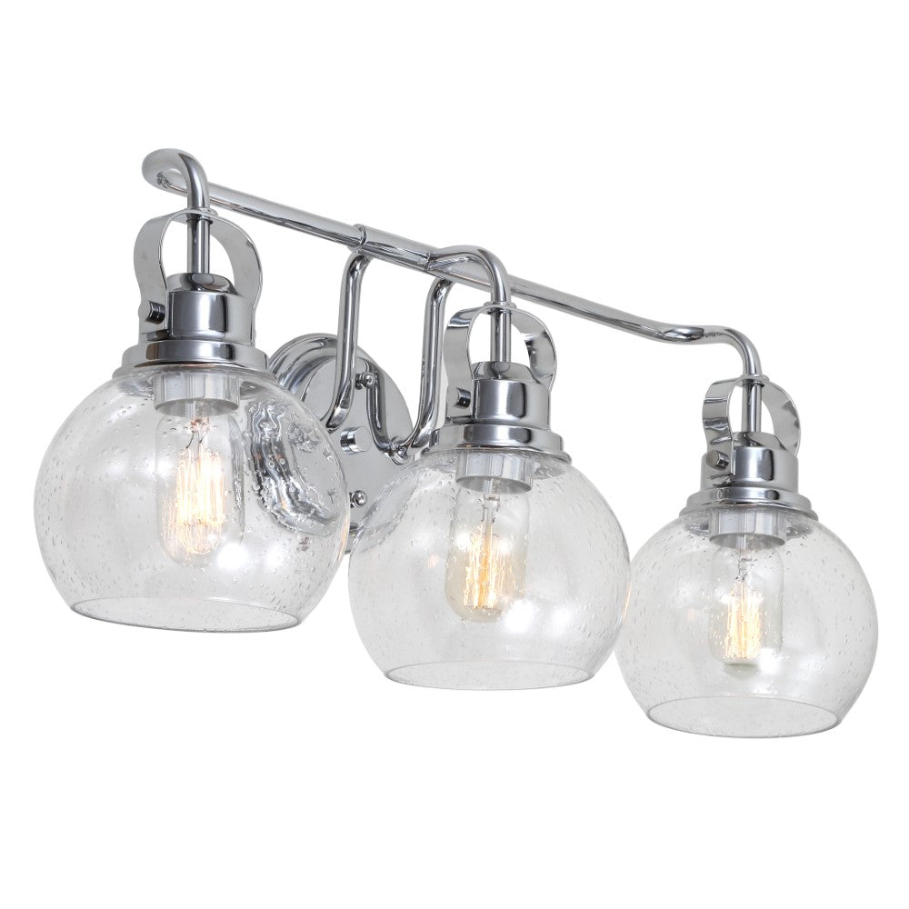 Winston Metal/ Bubbled Glass Vanity Light