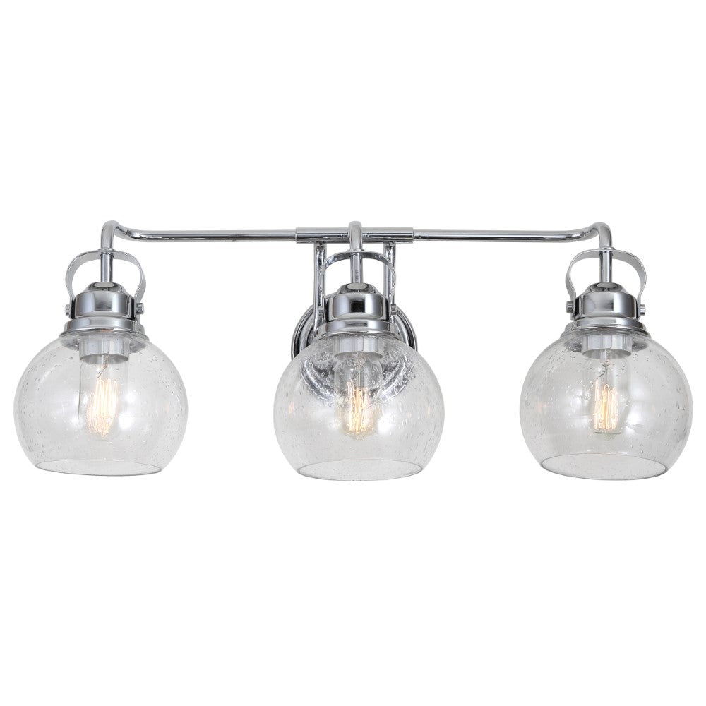 Winston Metal/ Bubbled Glass Vanity Light