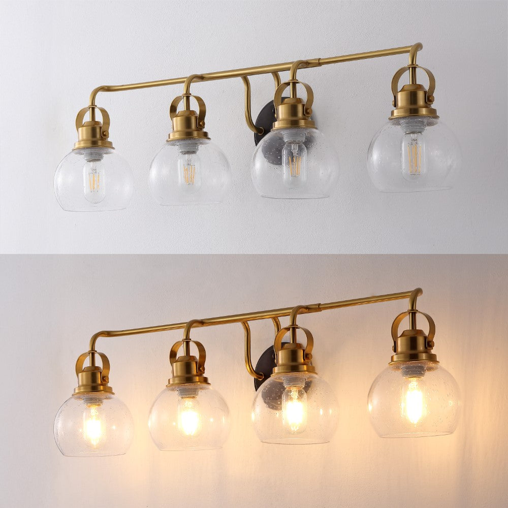 Winston Metal/ Bubbled Glass Vanity Light