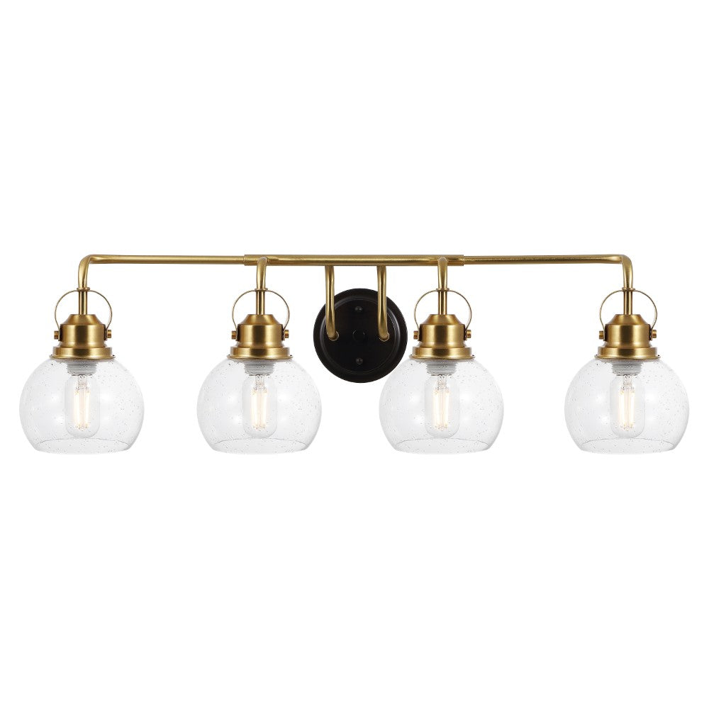 Winston Metal/ Bubbled Glass Vanity Light