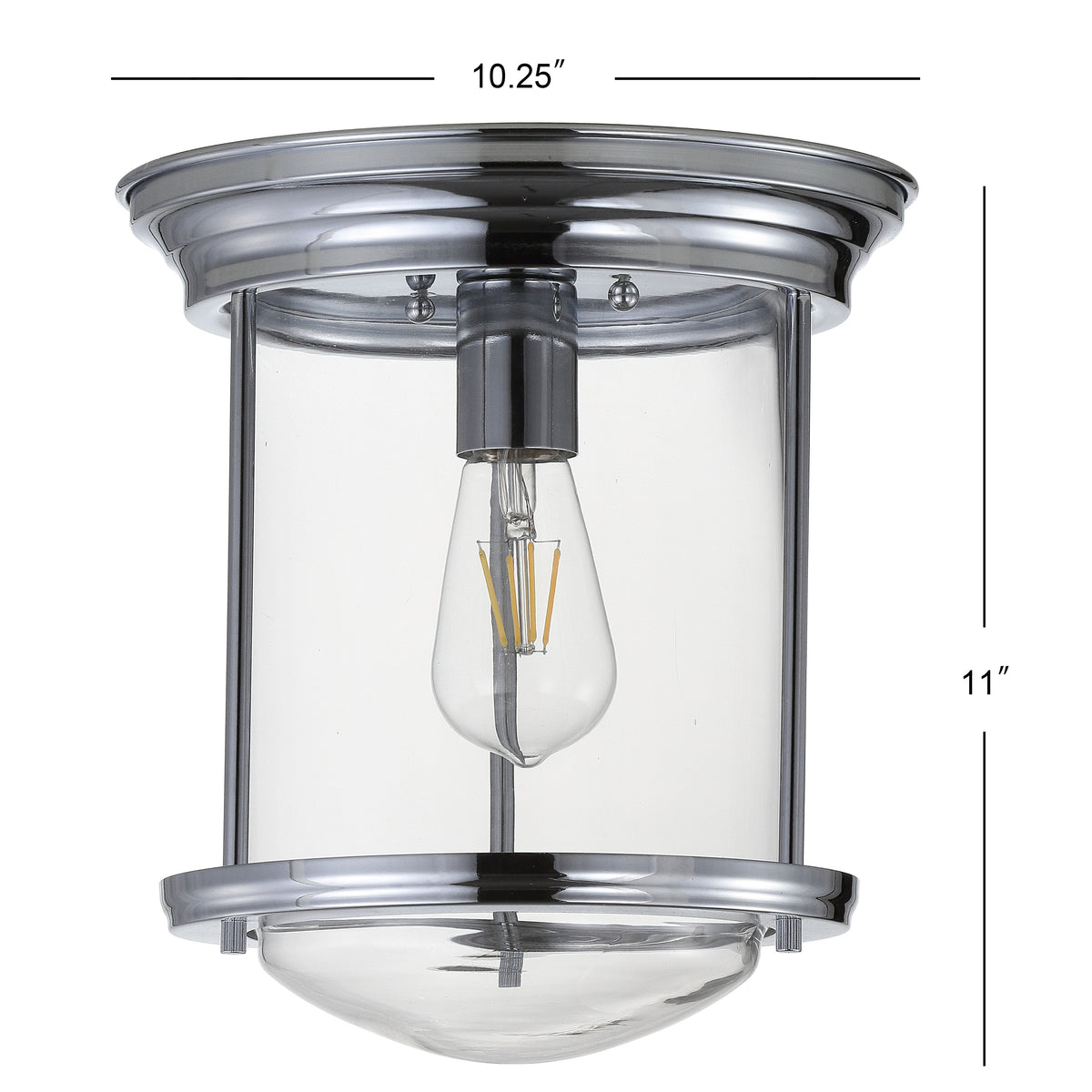 Iguazu 10.25" Metal/Glass LED Flush Mount