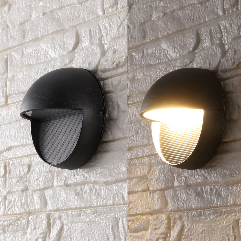 Swift 6.25" Outdoor Metal/Glass Integrated LED Sconce