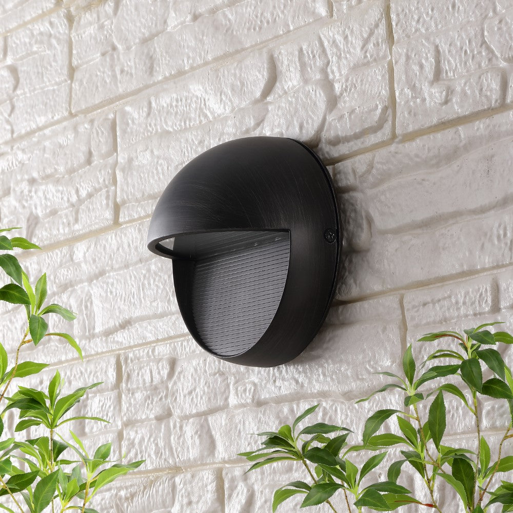 Swift 6.25" Outdoor Metal/Glass Integrated LED Sconce