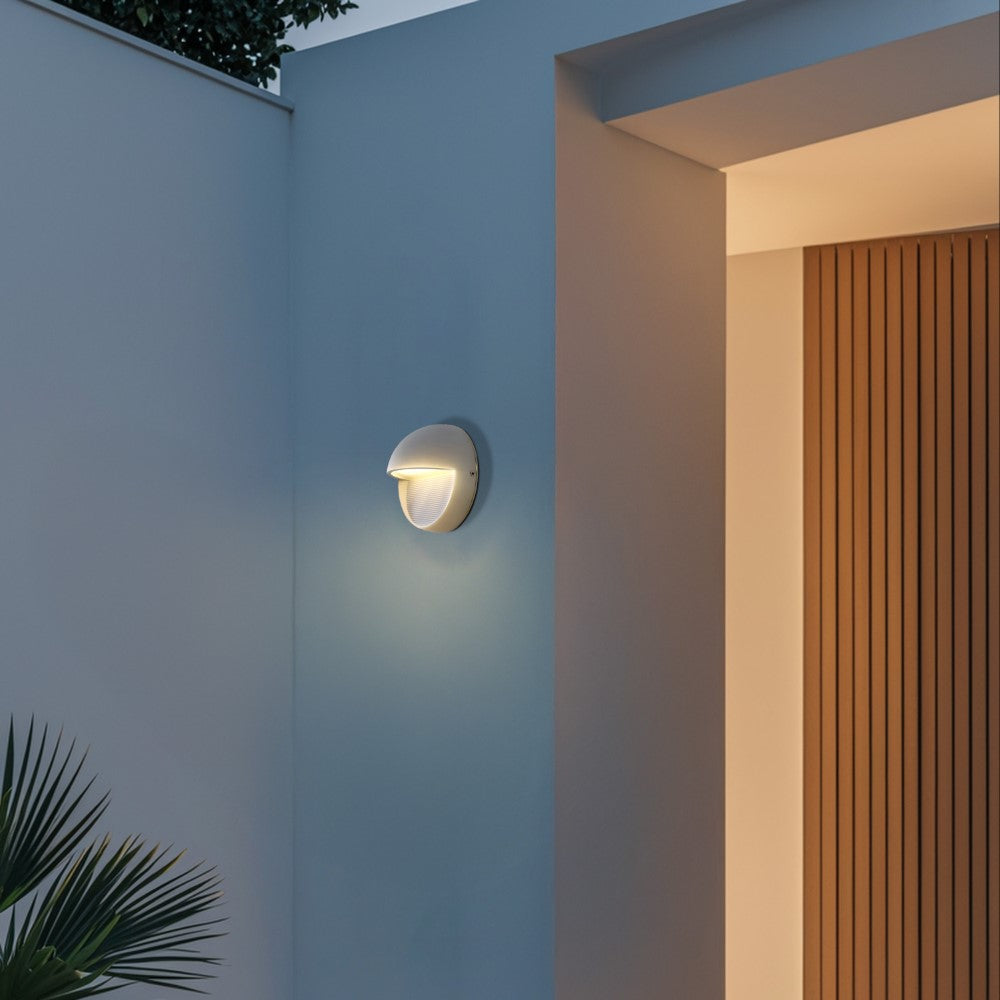 Swift 6.25" Outdoor Metal/Glass Integrated LED Sconce