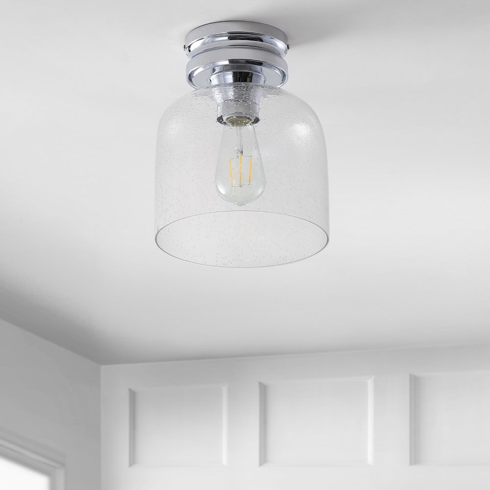 Cypress 7.75" Metal/Glass LED Flush Mount